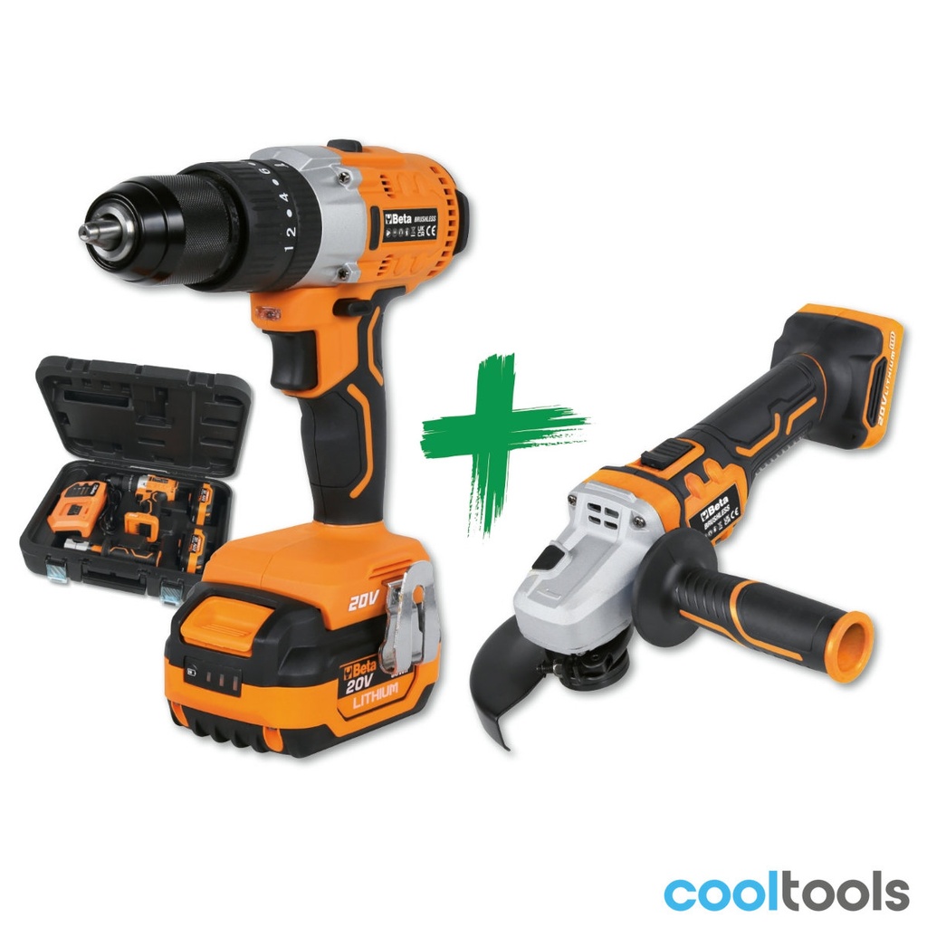 Beta 1972/K20V_plus_SMER | 20V klopboormachinekit + slijpmachine bo - 019720024