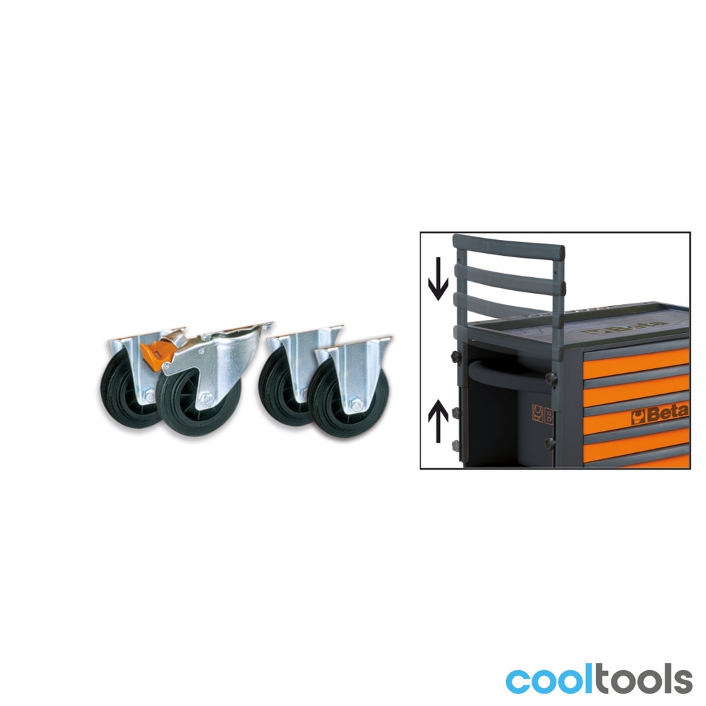 Beta 2300ST/KIT | Set met 4 wielen en duwgreep tbv C23ST - 023000950