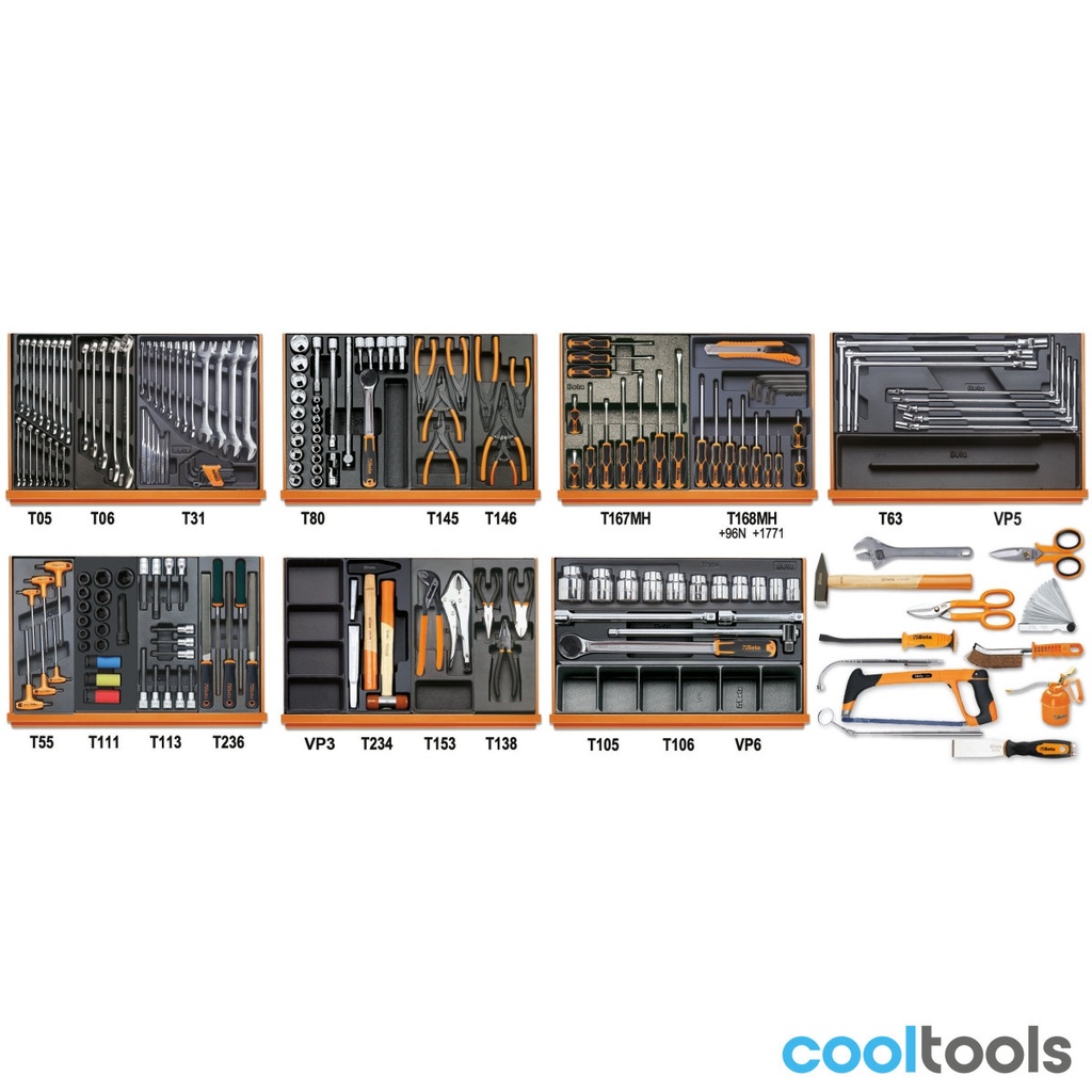 Beta 5908VG/2T | Assortiment van 193 gereedschappen voor  - 059081017