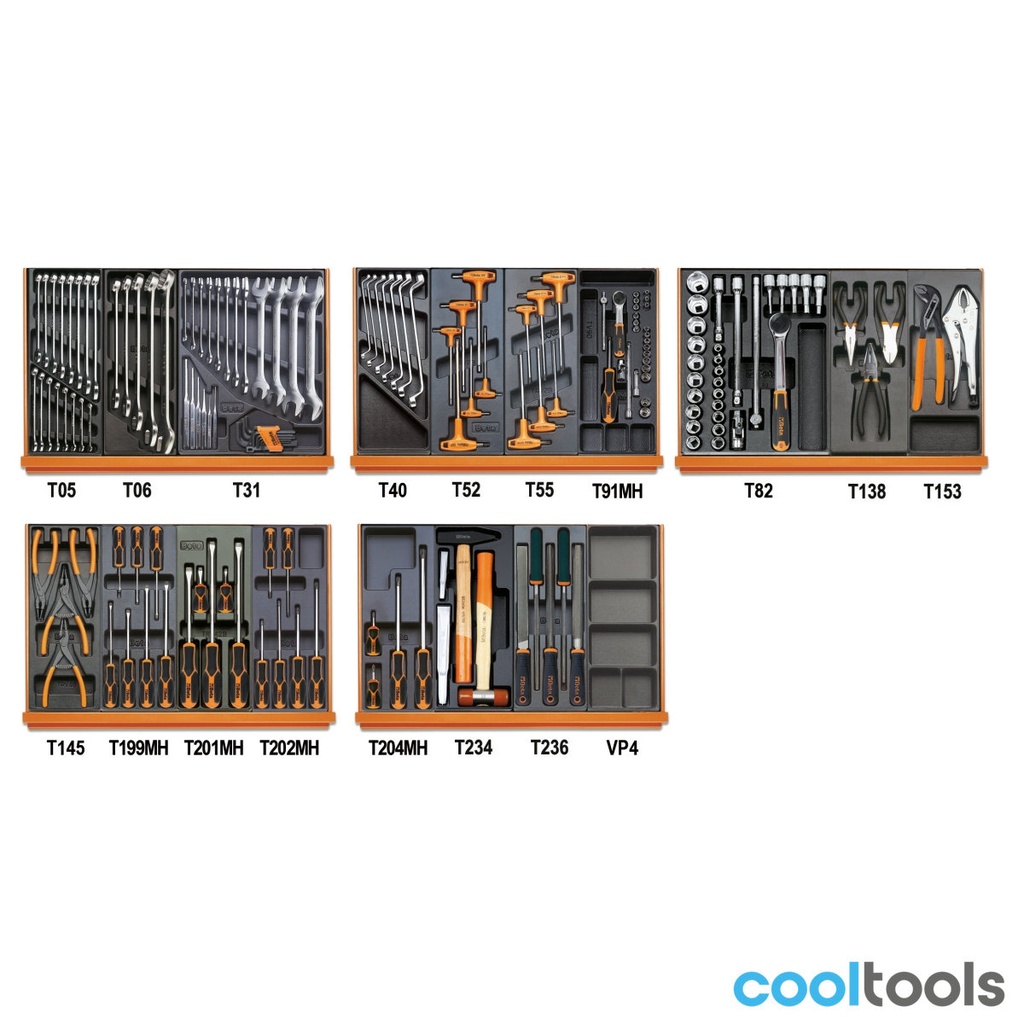 Beta 5908VU/2T | 161 delig assortiment in ABS voorgevormd - 059081136