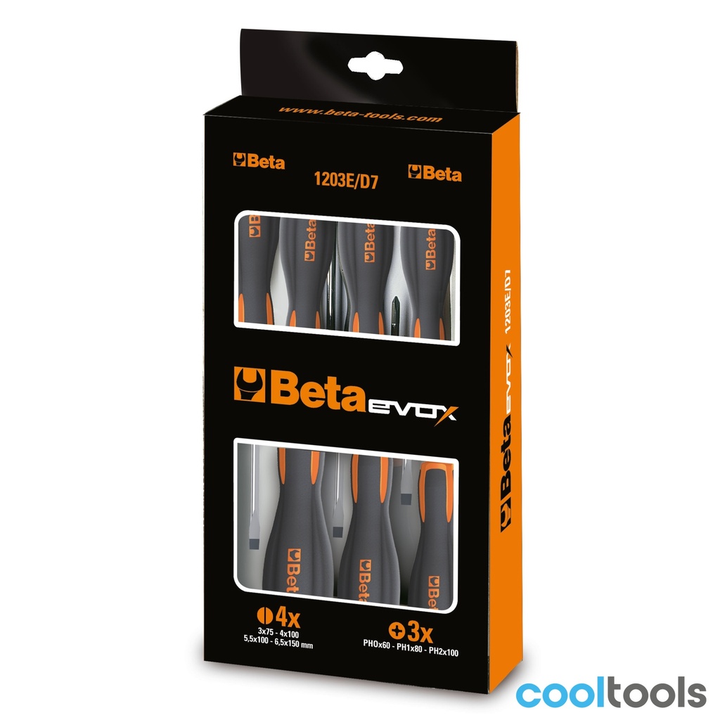 Beta 1203E/D 10-delig set Evox schroevendraaiers artikel 1201E