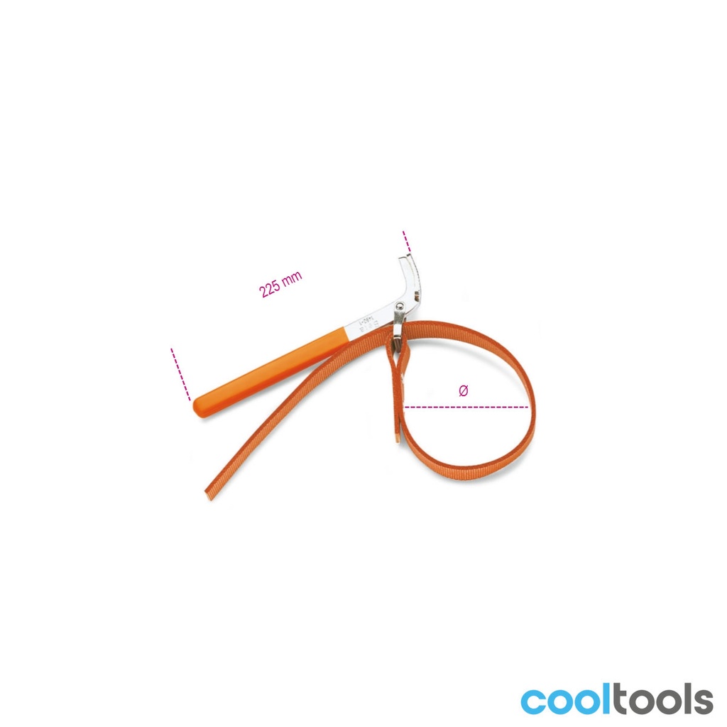 Beta 1490 Oliefiltersleutel met canvasband