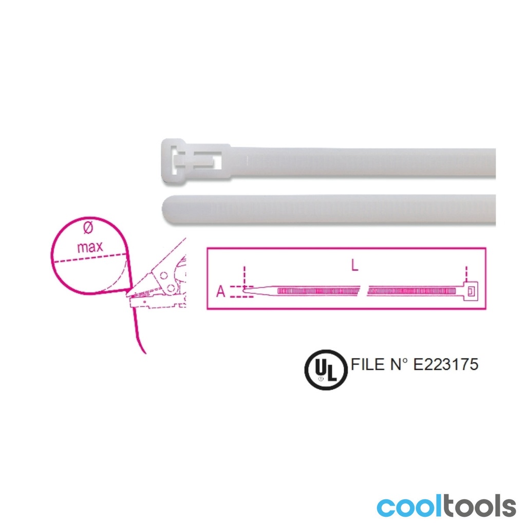Beta 1748-BR Hersluitbare nylon bindstrips