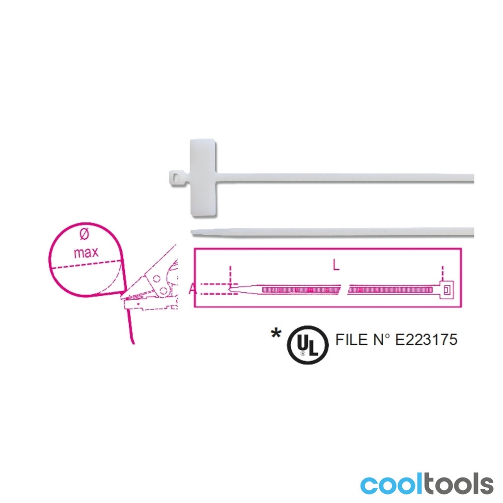 Beta 1748-BT Nylon bindstrips met kruis