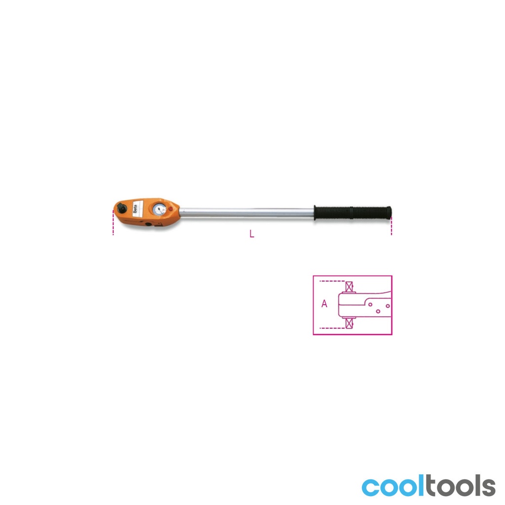 Beta 596 Momentsleutel met meetklok. Voor rechts en linksha