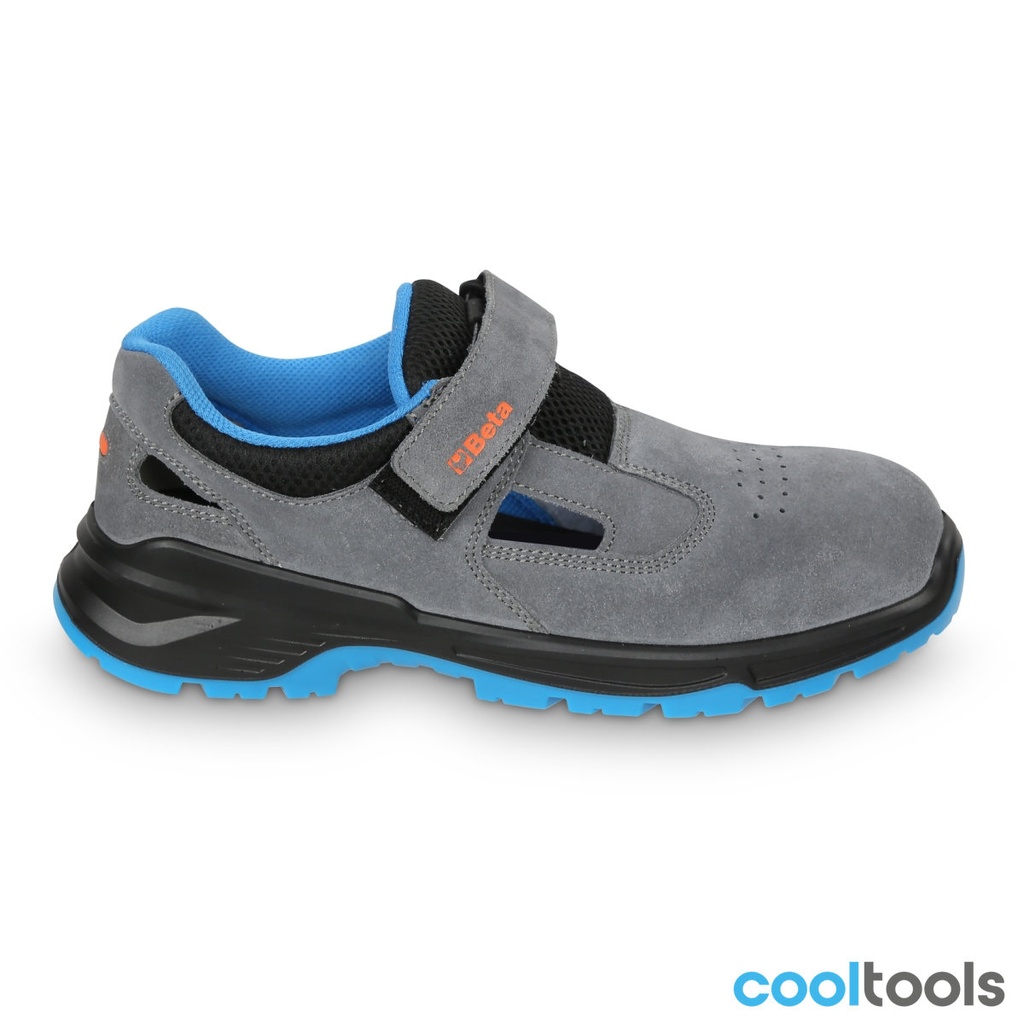 Beta 7201BP BASIC PLUS suède sandaal met klittenbandsluiting