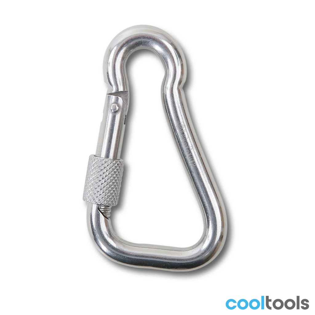 Robur 8276G Asymmetrisch karabijnhaken met borgring Roestvasts