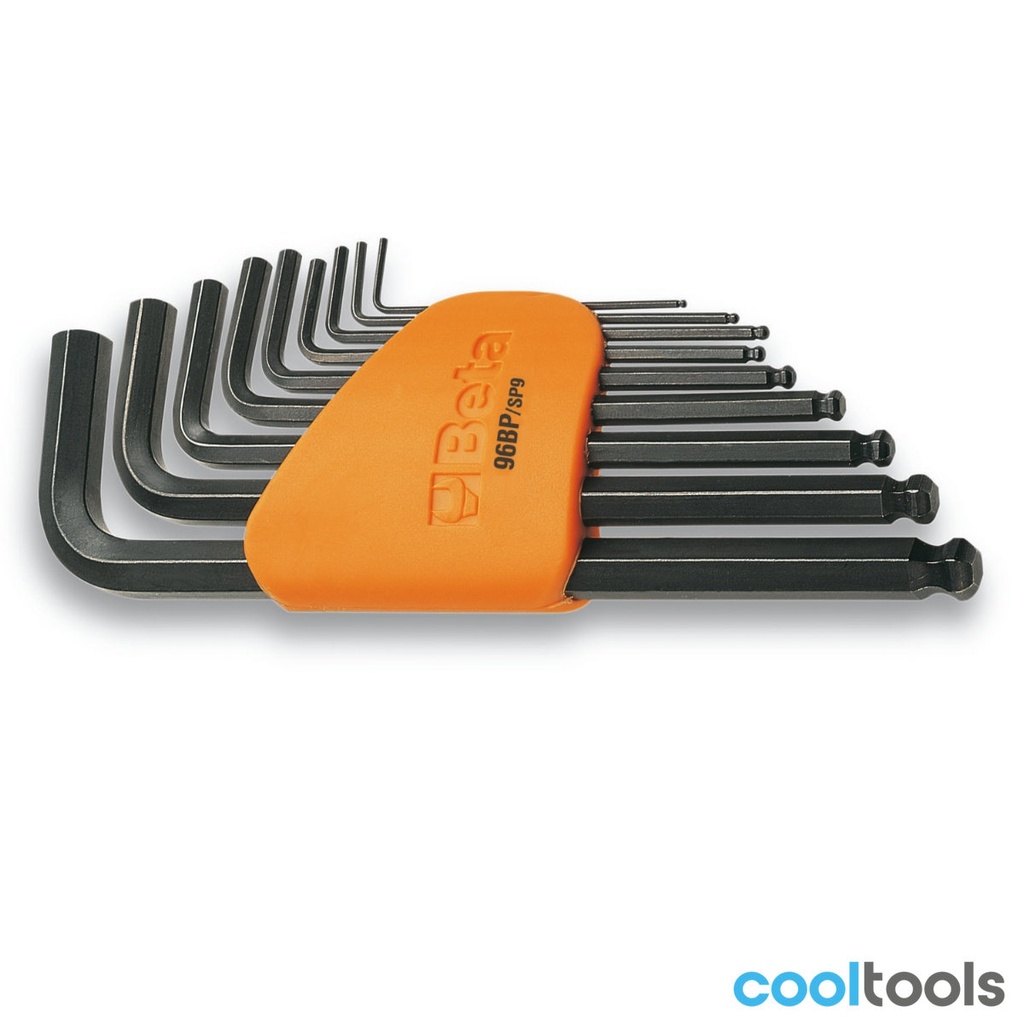 Beta 96BP/SC9 9-delige set haakse stiftsleutels met kogelkop geb