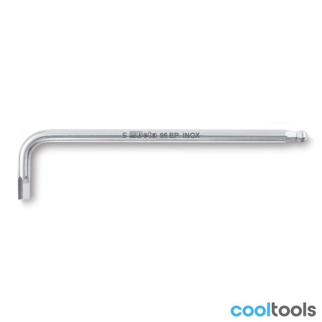 Beta 96BPINOX Haakse stiftsleutels met kogelkop