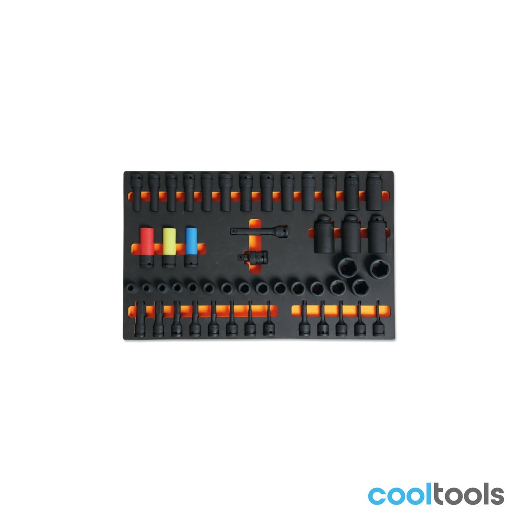 Beta M128 Zachte inlegbak met 1/2" dopsleutels en toebehoren