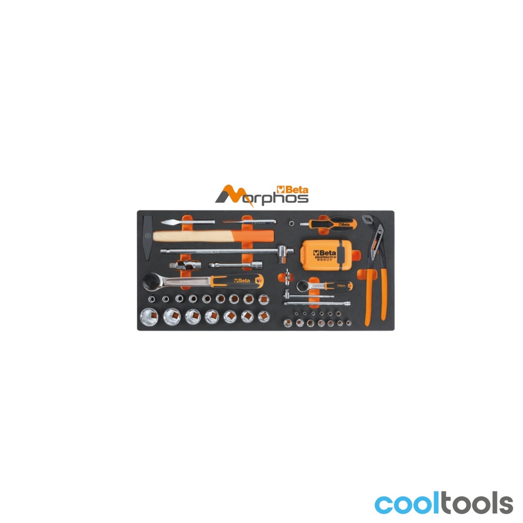 Beta MC20MH EVA-foam inlegmodule met 1/4" en 1/2" aansluitinge