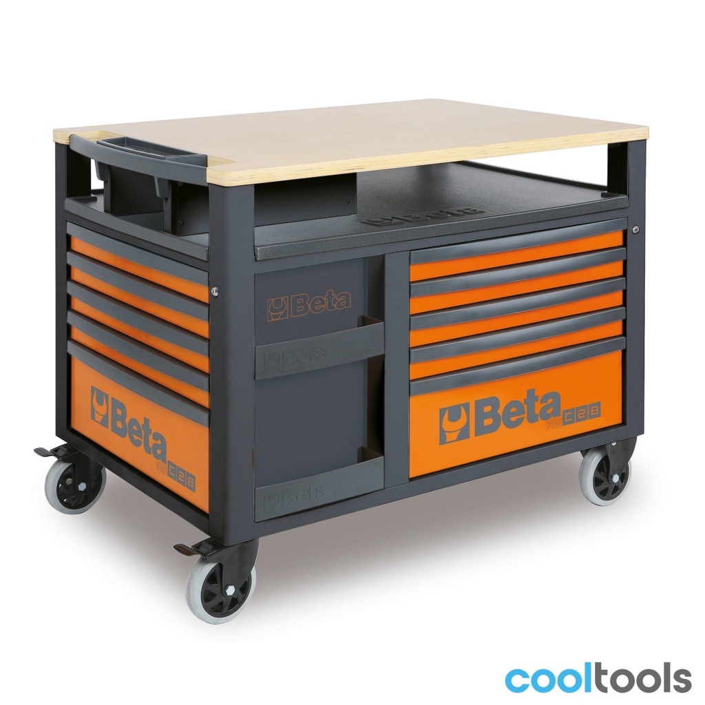 Beta RSC28 SuperTank verrijdbare werkbank met houten werkblad