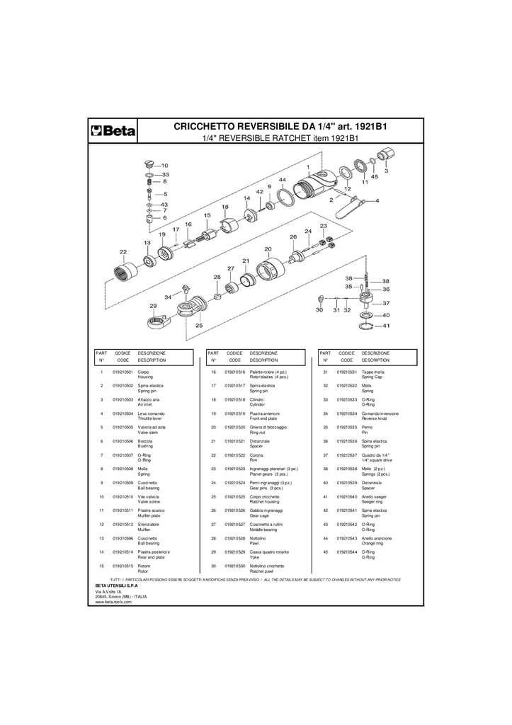 [019210505] 05-valve Steel B P-05 voor 1921 B P