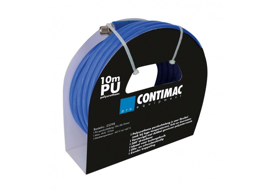 CONTIMAC PU-SLANG 10 M (12X8 MM) 1/4 BUI  ZONDER KOPPELINGEN