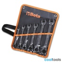 Beta 142/B 6-delige set omschakelbare ratelringsteeksleutels