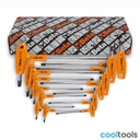 Beta 97TTX/S set gebogen steeksleutels met handgreep voor Torx®