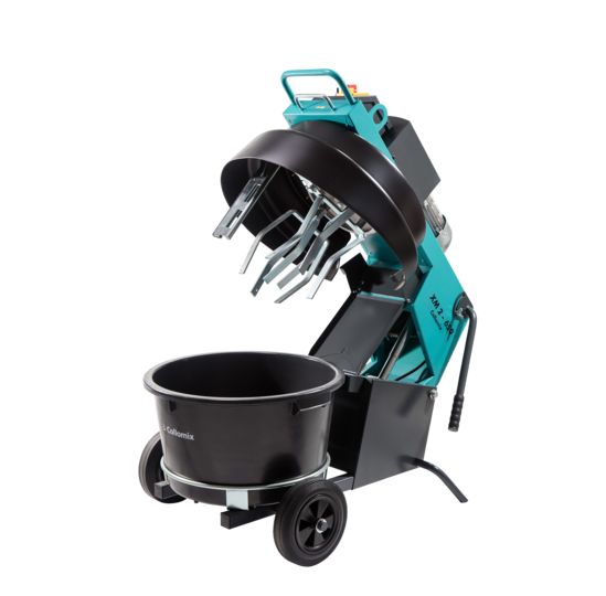 Collomix Dwangmenger XM 2 - 650, 1,1 kW, 50 Hz, 230 V, compleet met speciale mengkuip 65 liter, 1 set mengwerken 3-dlg., andafstrijker met gummi lip