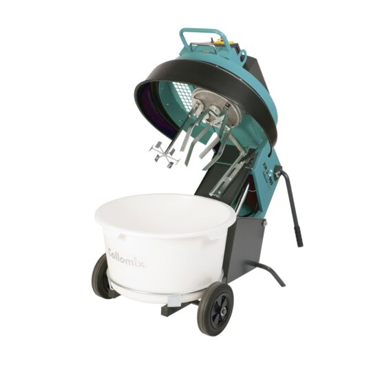Collomix Dwangmenger XM 3 - 900, 1,5 kW, 50 Hz, 400 V, compleet met speciale mengkuip 90 liter, 1 set mengwerken 3-dlg., andafstrijker met gummi lip
